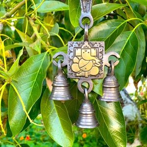 Antique Finish Golden Ganesh Ganapati Wind Chime